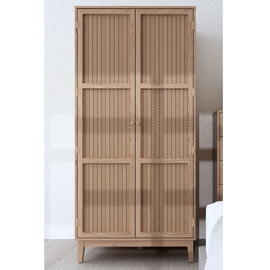 bordeaux wooden wardrobe oak 2 doors