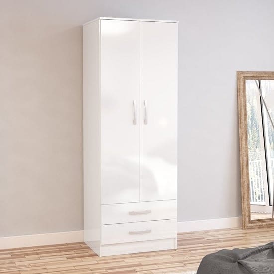 carola combi wardrobe white