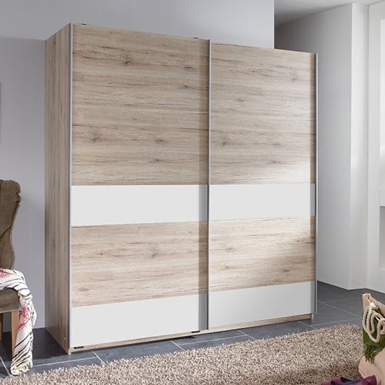 chess sliding door wardrobe san remo oak effect