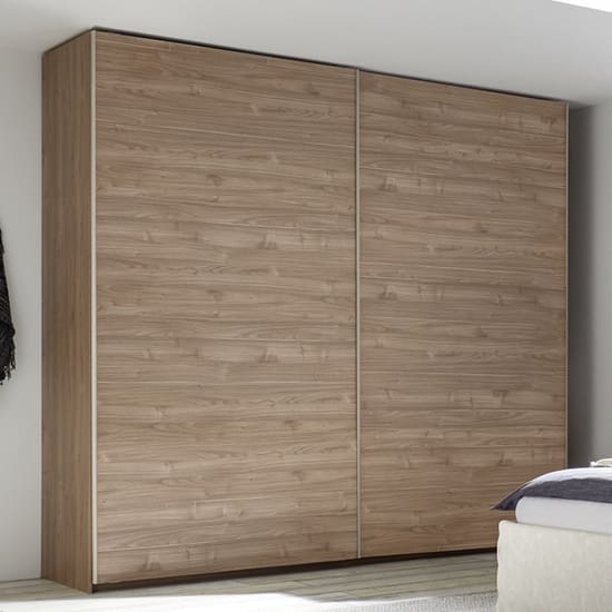 civica wooden tall sliding door wardrobe stelvio walnut