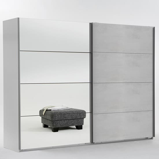 crato small wardrobe white concrete