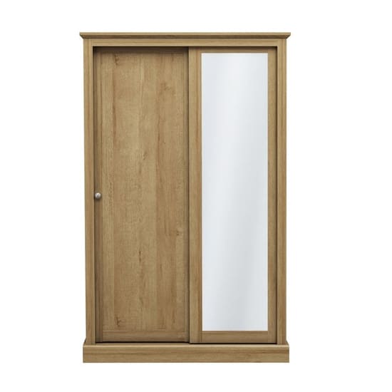 devon wooden sliding wardrobe oak 2 doors