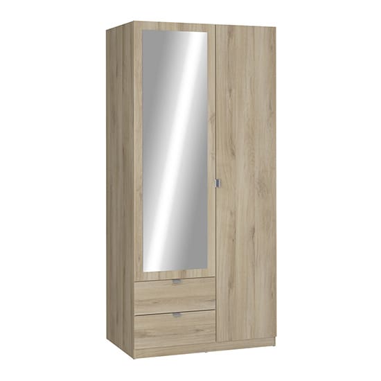 ellim mirrored wardrobe kronberg oak 2 dws n