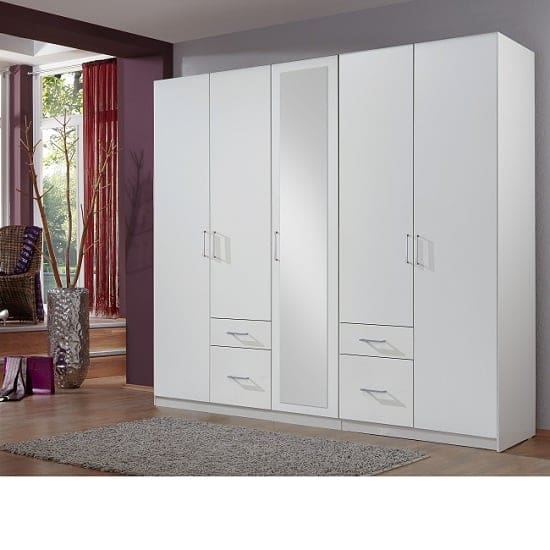 fresh 406 572 wardrobe with mirror white