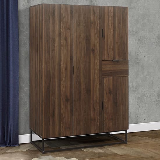 houston wardrobe 4 doors walnut