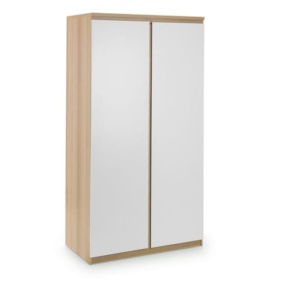 jupiter wooden wardrobe oak white with 2 doors