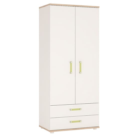 kaas wooden wardrobe white high gloss oak