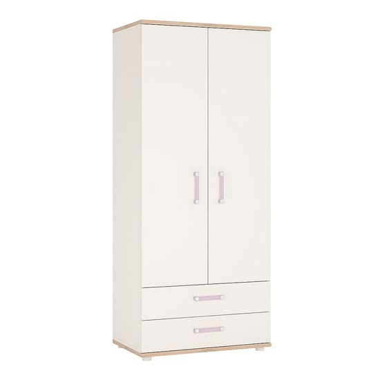 kroft wooden wardrobe white high gloss oak