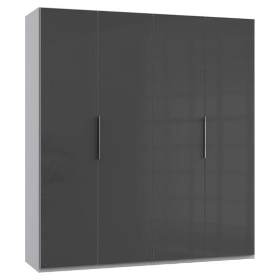 lloyd wooden wardrobe gloss grey light grey 4 doors