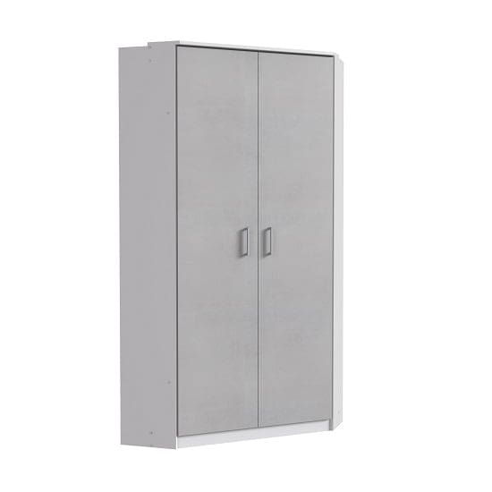 marino corner wardrobe white grey