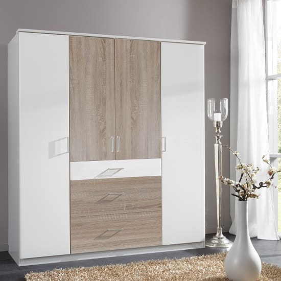 marino large wardrobe white oak effect