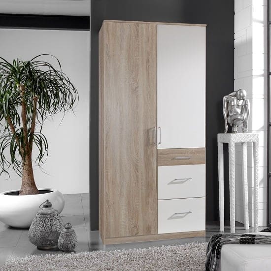 marino small wardrobe oak white