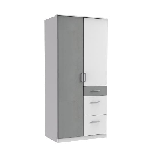 marino small wardrobe white grey