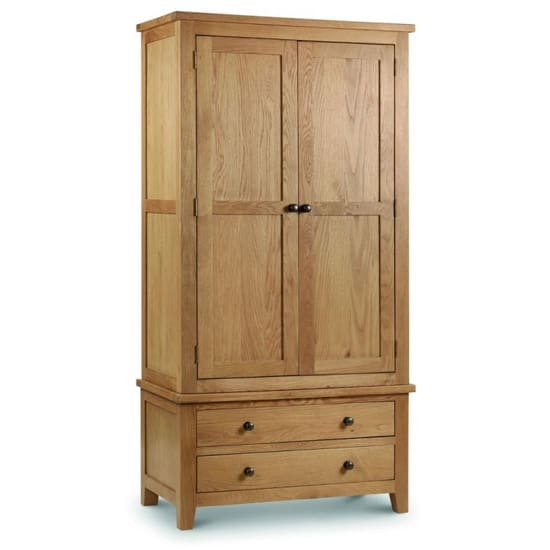 marlborough combination wardrobe waxed oak 2 doors