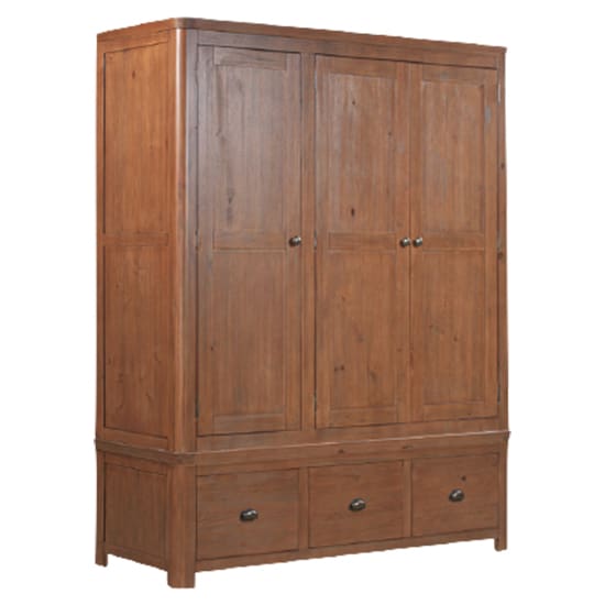 mohave wardrobe 3 doors dark pine