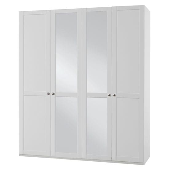 new tork tall mirrored wardrobe white 4 doors