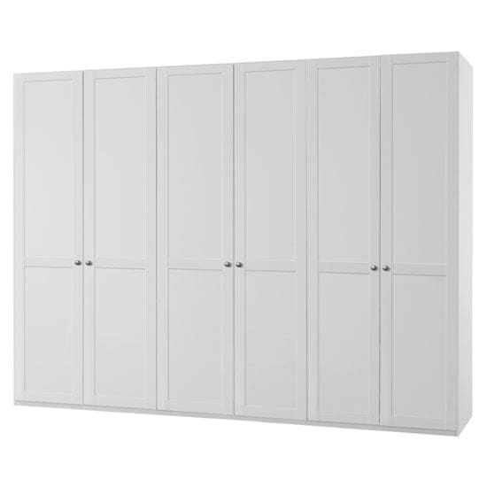 new tork tall wooden wardrobe white 6 doors