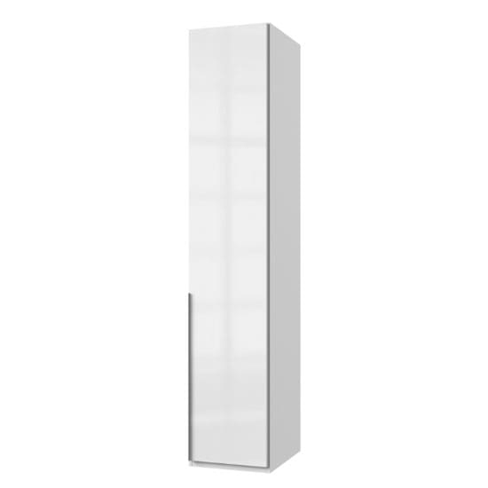 new xork tall wooden wardrobe high gloss white 1 door