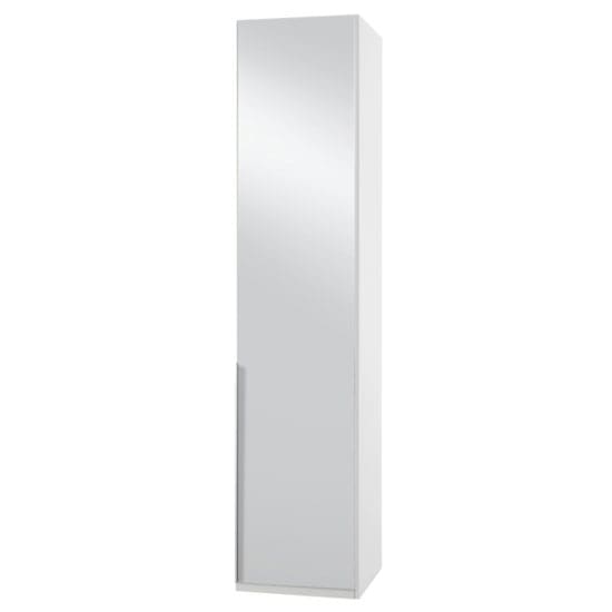 new york mirrored wardrobe white 1 door