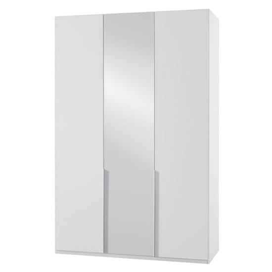 new york mirrored wardrobe white 3 doors