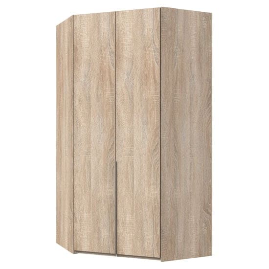 new york tall wooden corner wardrobe oak