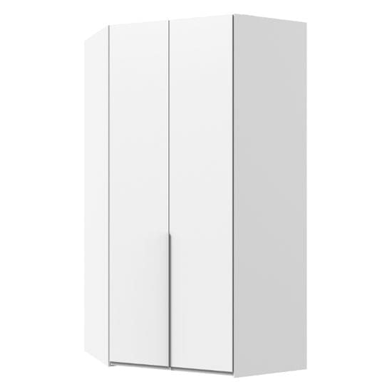 new york tall wooden corner wardrobe white