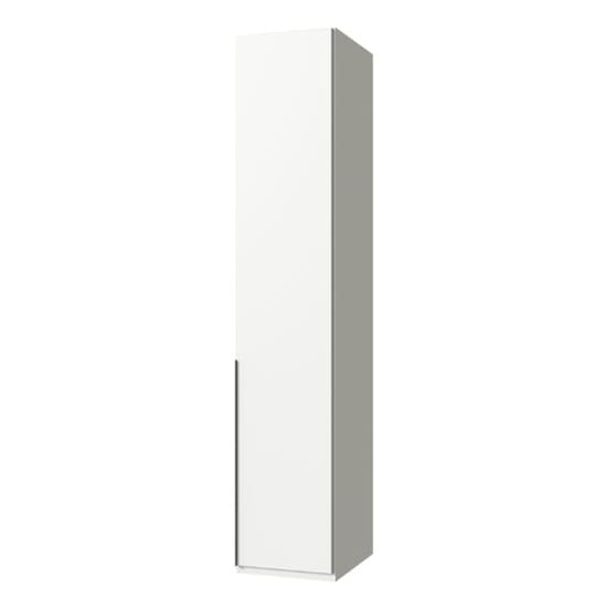 new york tall wooden wardrobe white 1 door