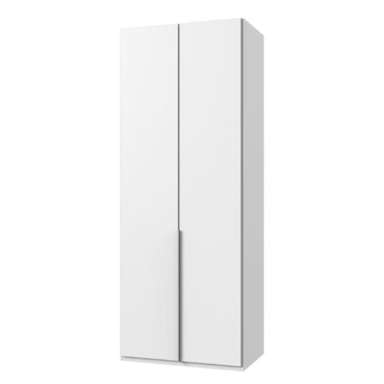 new york tall wooden wardrobe white 2 doors