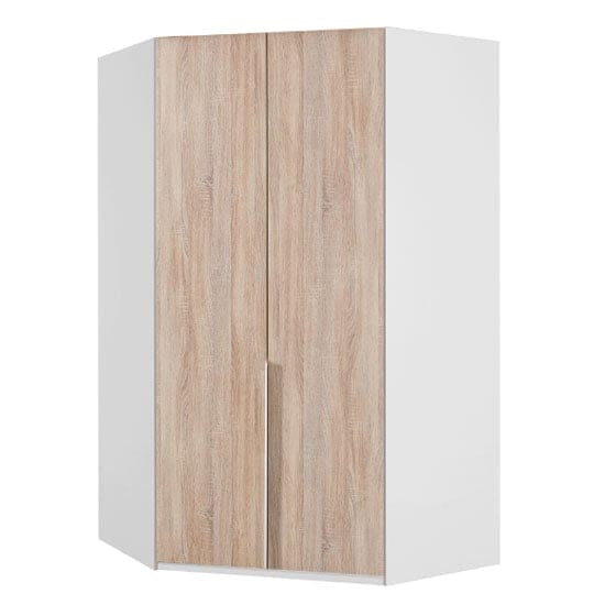 new york wooden corner wardrobe oak white