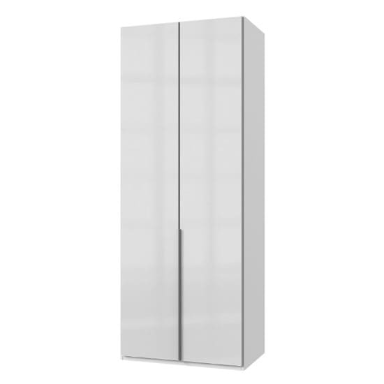 new zork tall wardrobe gloss white 2 doors