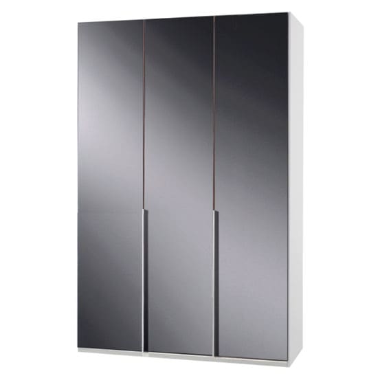 new zork wooden wardrobe gloss grey white 3 doors