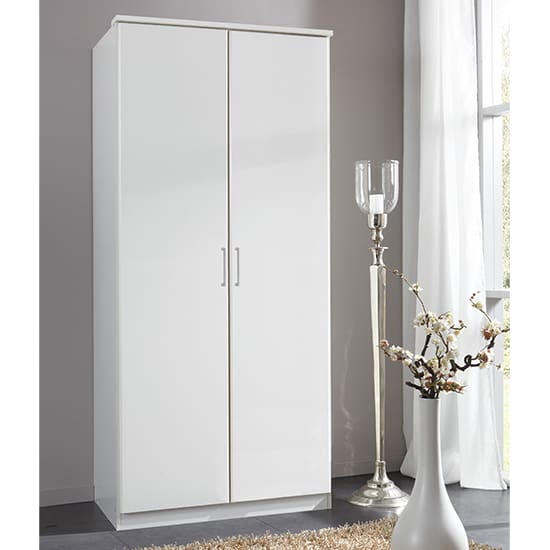 osaka wooden wardrobe white