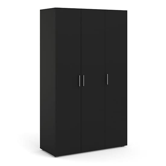 perkin wardrobe 3 doors black