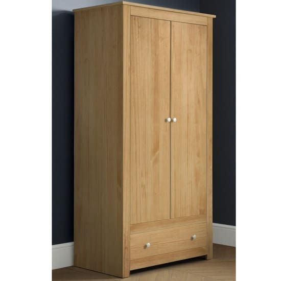 radleywardrobe waxed pine 2 doors 1 drawer