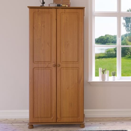 richland wooden wardrobe 2 doors pine