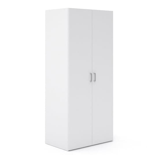 scalia wooden wardrobe white 2 doors