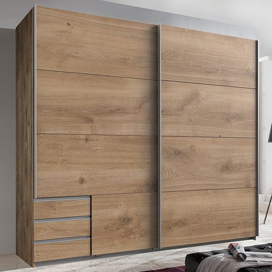 seattle sliding door wooden wardrobe planked oak