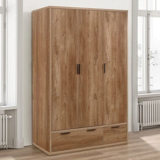 silas wooden wardrobe wide