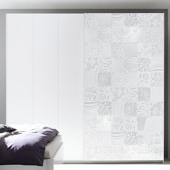 soxa serigraphed wooden sliding door wardrobe white