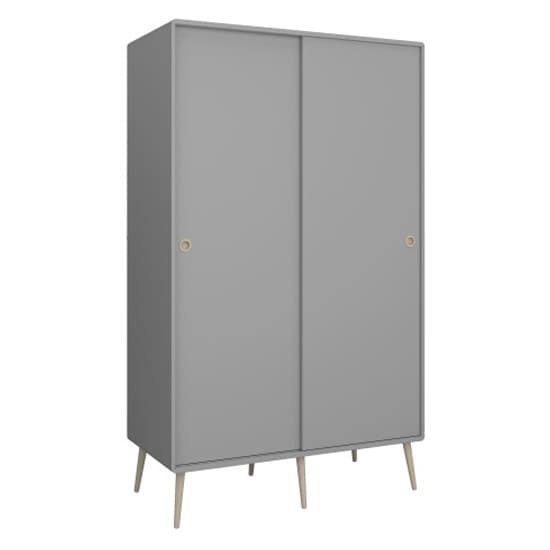 strafford wooden sliding wardrobe 2 doors grey