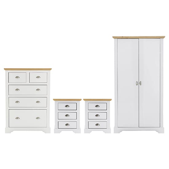 talox 2 doors wardrobe bedroom set white oak