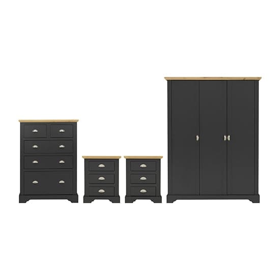 talox 3 doors wardrobe bedroom set grey oak