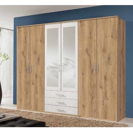 tracy large wardrobe planked oak