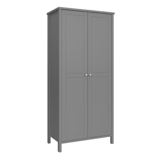 trams wooden wardrobe 2 doors grey