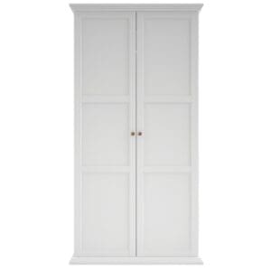 Isabella Matt White 2 Door 2 Drawer Double Wardrobe (H)2030mm (W)1043mm (D)624mm