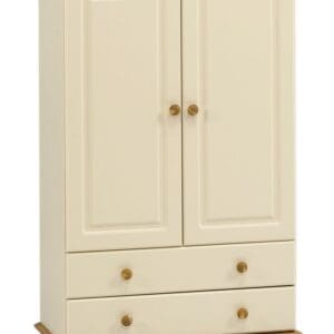 Oslo Cream Pine 2 Door 2 Drawer Double Wardrobe (H)1373mm (W)883mm (D)440mm