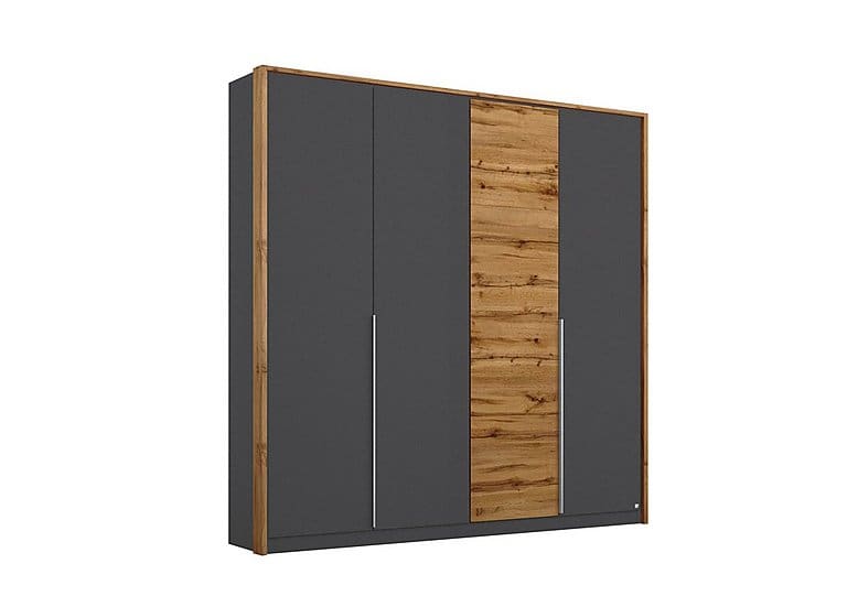 PRODZFRSP000000000036555 rauch indiana 4 door wardrobe ad175 metallic grey wotan oak