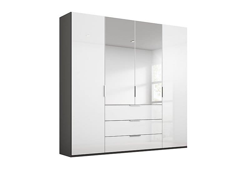 PRODZFRSP000000000038131 formes hinged 4 door mirror combi wardrobe a139b graphite white front