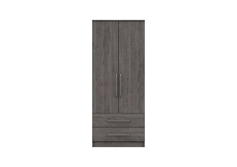 PRODZFRSP000000000048248 blackfriars 2 door 2 drawer wardrobe dark grey oak