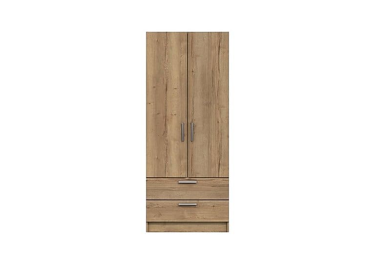 PRODZFRSP000000000048262 waterloo 2 door 2 drawer wardrobe natural rustic oak